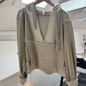 Free People Timkp Green Pullover